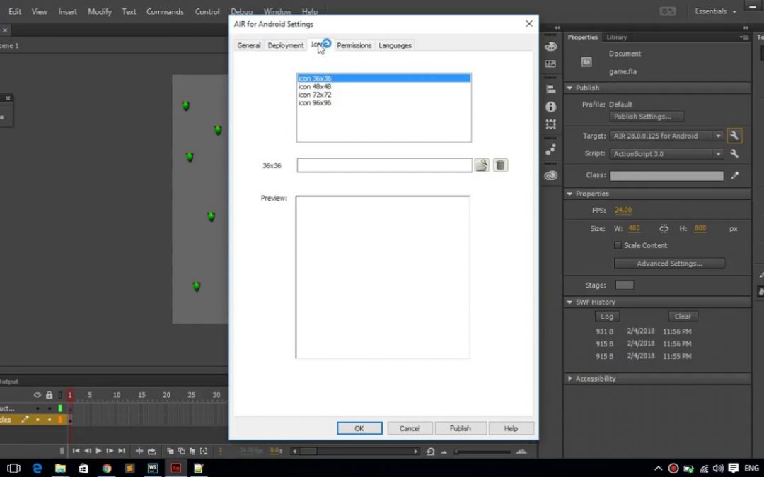 Android and ios app in AS 3 or adobe animate CC Development settings   part 3 in hindi