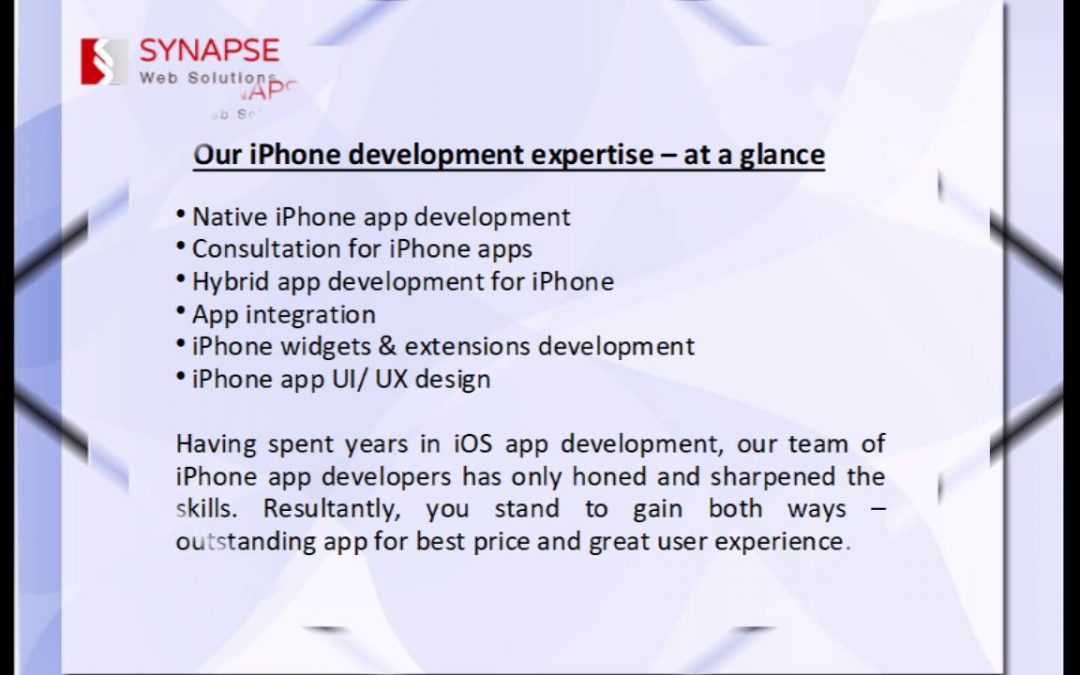 SynapseWebSolutions iPhone App Development Company