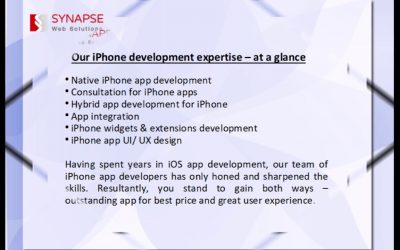 SynapseWebSolutions iPhone App Development Company