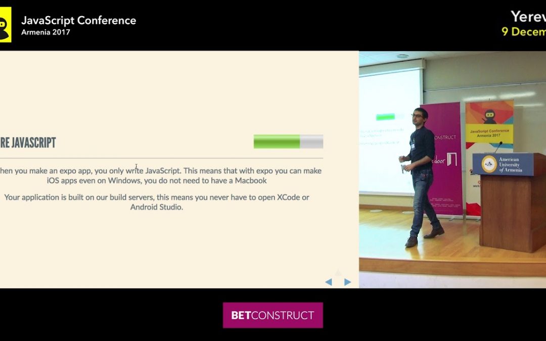 JS Conf Armenia 2017 | React Native App Development via Expo SDK by Edgar Aroutiounian