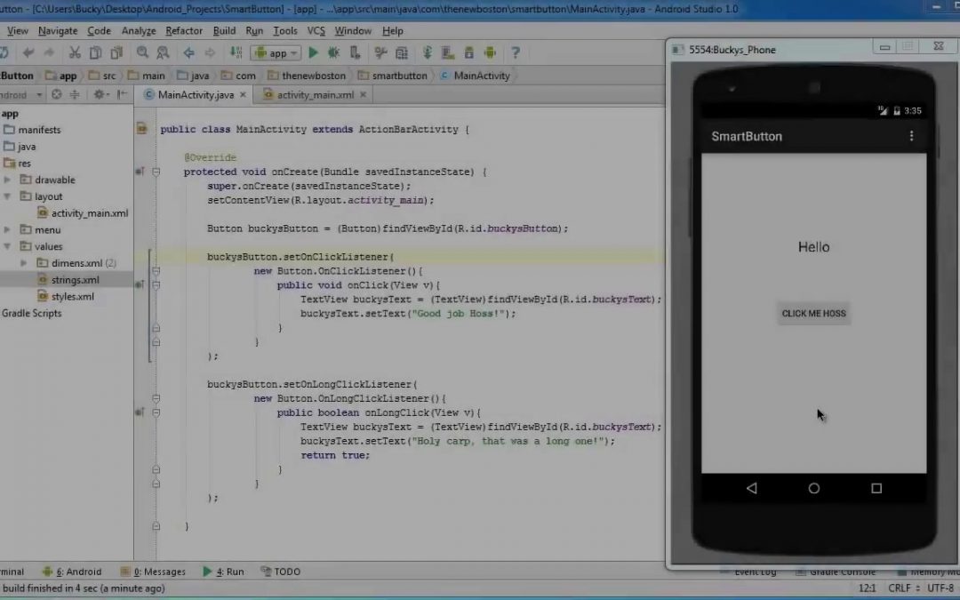 Android App Development for Beginners   20   Multiple Event Listeners   YouTube