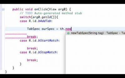 Android Application Development   86   Creating Tabs in Java