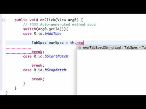 Android Application Development   86   Creating Tabs in Java