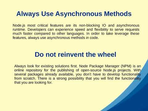 Node.js Development Tips & Best Practices
