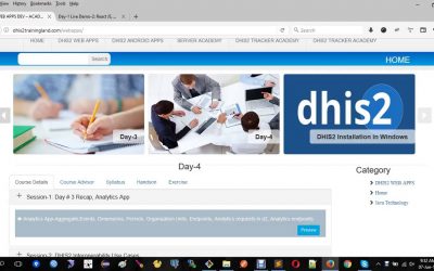 DHIS2 Web Apps development – Day 4 Session 1 Overview and Recap day 3