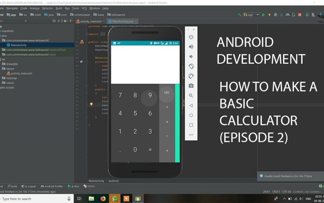 Android Application Development Tutorial – Episode 2 || HOW TO CODE A BASIC CALCULATOR ||HINDI||