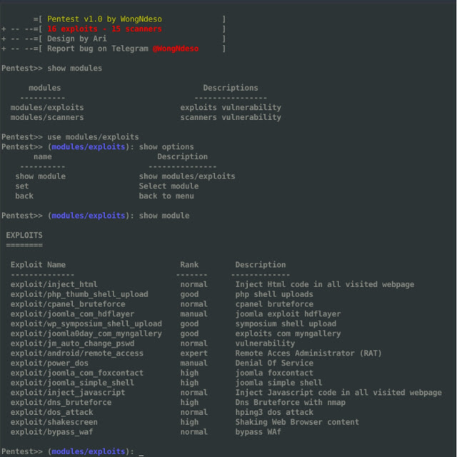 Pentest Tools Framework – A Database Of Exploits, Scanners And Tools For Penetration Testing