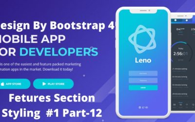 Design Mobile App Template With Bootstrap 4 Features Section styling #1 Part 12