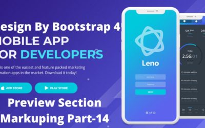Design Mobile App Template With Bootstrap 4 Preview Section Markuping Part 14