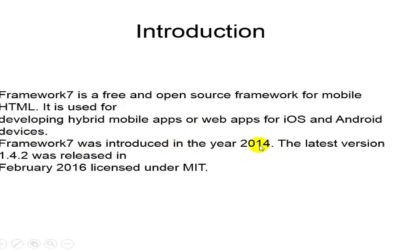 Framework 7 – Develop Hybrid Apps with Framework 7 – learn Mobile Development