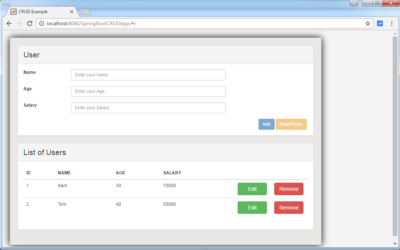 Spring Boot + AngularJS + Spring Data + JPA CRUD App Example – WebSystique